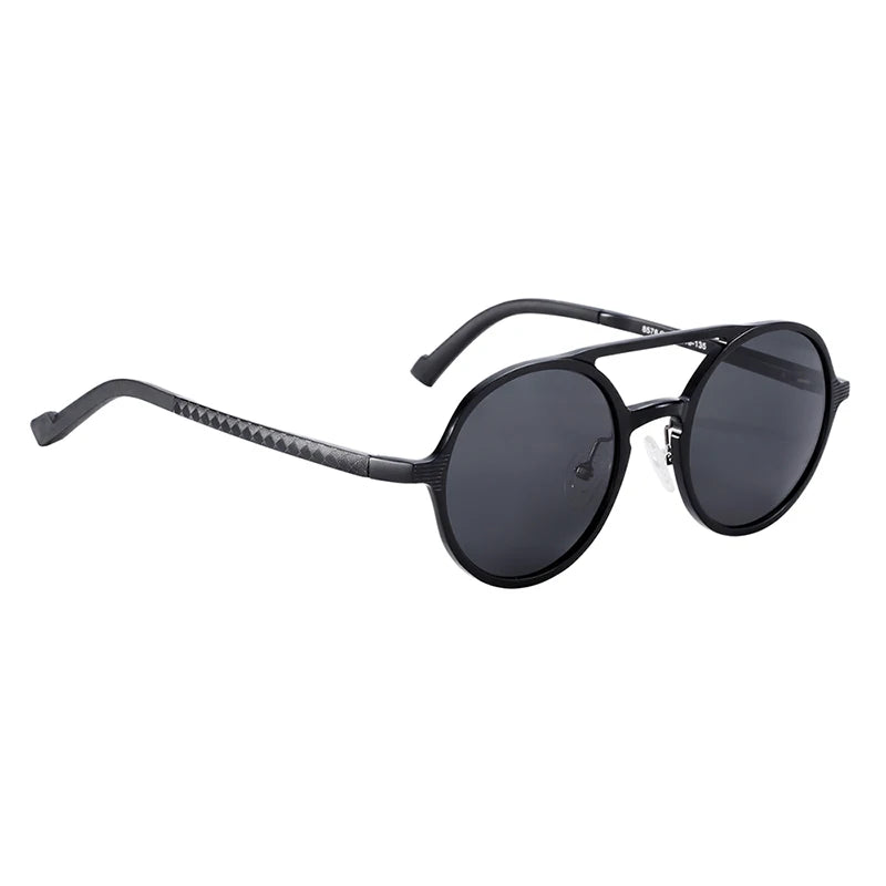 Óculos de Sol Redondo BARCUR Retrô Vintage UV400 – Luxo Masculino e Feminino
