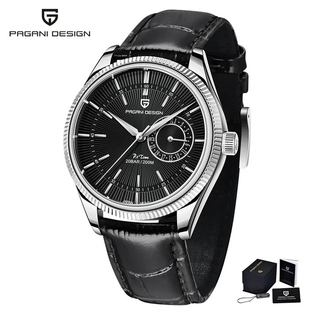 Relógio Masculino PAGANI DESIGN – Luxo Esportivo com Vidro Safira, Quartz Japonês e 20 Bar à Prova d’Água