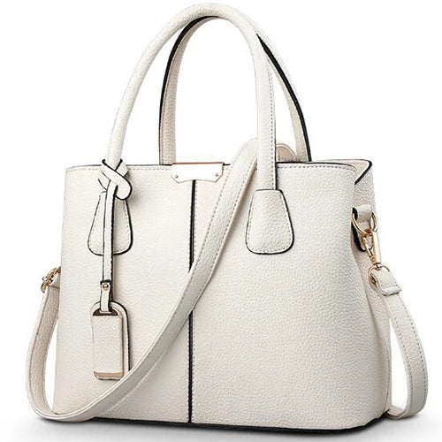 Bolsa Feminina Grande em Couro PU – Tote Fashion Quadrada e Versátil para Ombro ou Transversal