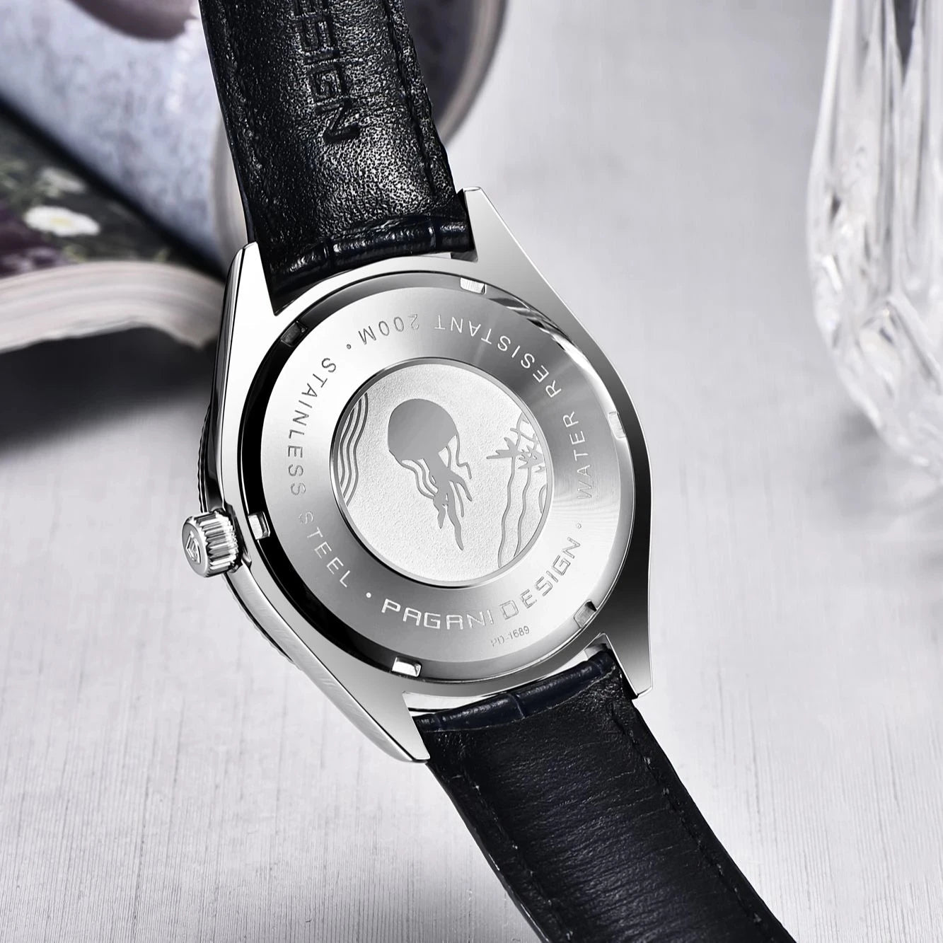 Relógio Masculino PAGANI DESIGN – Luxo Esportivo com Vidro Safira, Quartz Japonês e 20 Bar à Prova d’Água