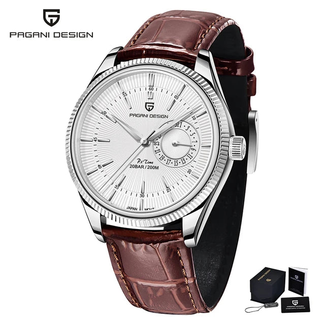 Relógio Masculino PAGANI DESIGN – Luxo Esportivo com Vidro Safira, Quartz Japonês e 20 Bar à Prova d’Água