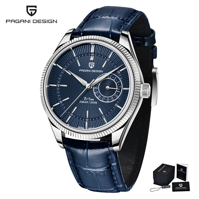Relógio Masculino PAGANI DESIGN – Luxo Esportivo com Vidro Safira, Quartz Japonês e 20 Bar à Prova d’Água