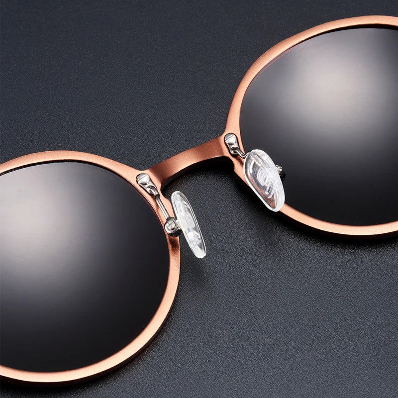 Óculos de Sol Redondo BARCUR Retrô Vintage UV400 – Luxo Masculino e Feminino