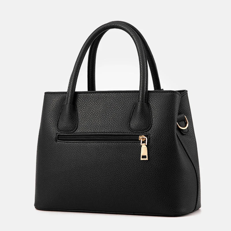 Bolsa Feminina Grande em Couro PU – Tote Fashion Quadrada e Versátil para Ombro ou Transversal