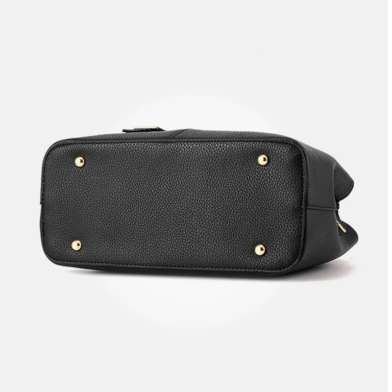 Bolsa Feminina Grande em Couro PU – Tote Fashion Quadrada e Versátil para Ombro ou Transversal