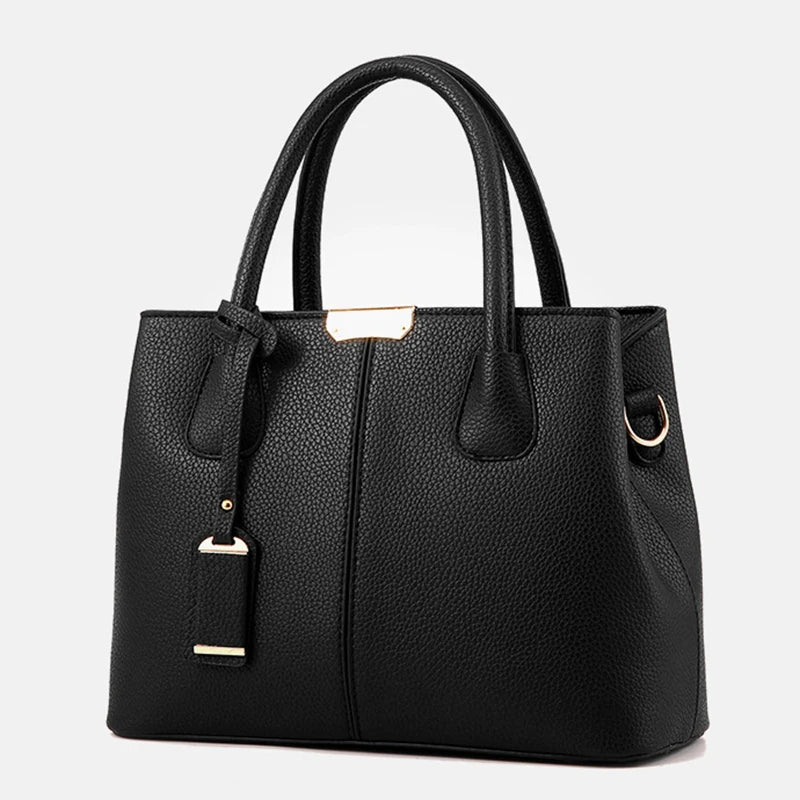 Bolsa Feminina Grande em Couro PU – Tote Fashion Quadrada e Versátil para Ombro ou Transversal