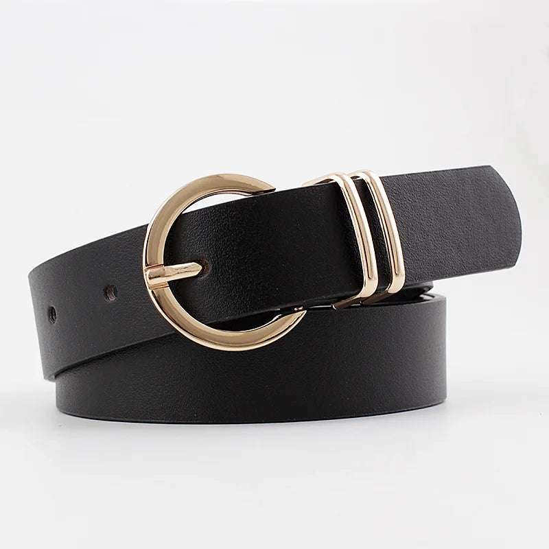 Cinto Feminino Western Waist Art – Estilo Cowboy com Fivela D-Shaped em Couro PU