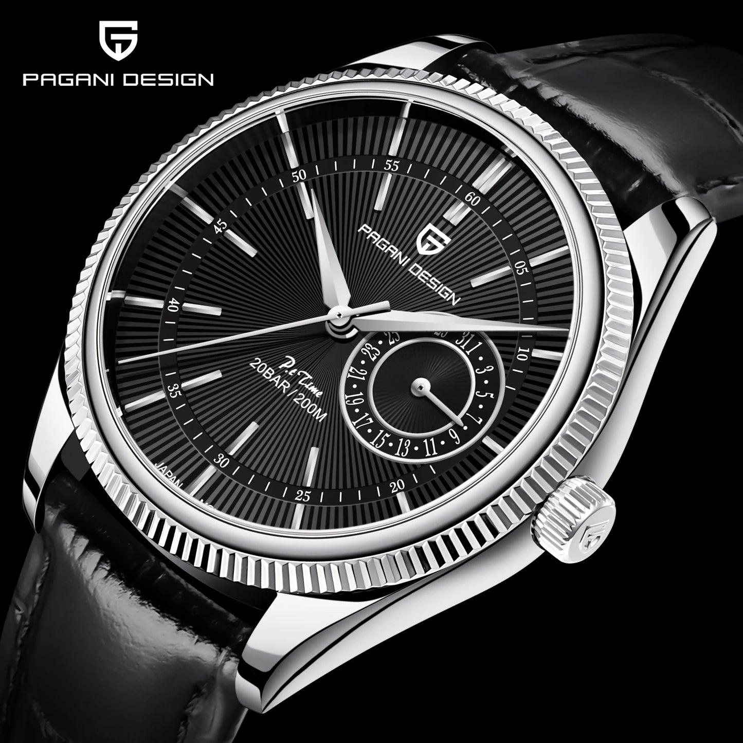 Relógio Masculino PAGANI DESIGN – Luxo Esportivo com Vidro Safira, Quartz Japonês e 20 Bar à Prova d’Água