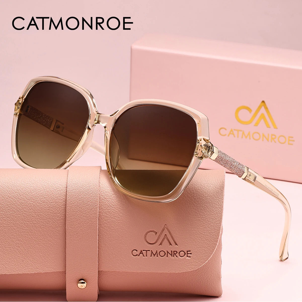 Óculos de Sol Feminino CATMONROE Luxo – Polarizado com Armação Borboleta e Proteção UV400