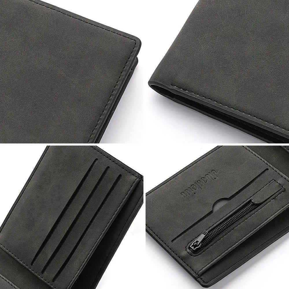 Carteira Masculina ISKYBOB em Couro PU – Grande Capacidade e Porta Moedas