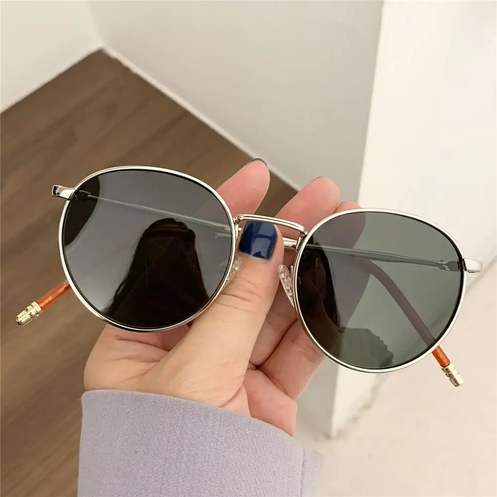 Óculos de Sol Redondo gootrades – Estilo Punk com Armação Metálica e Proteção UV400