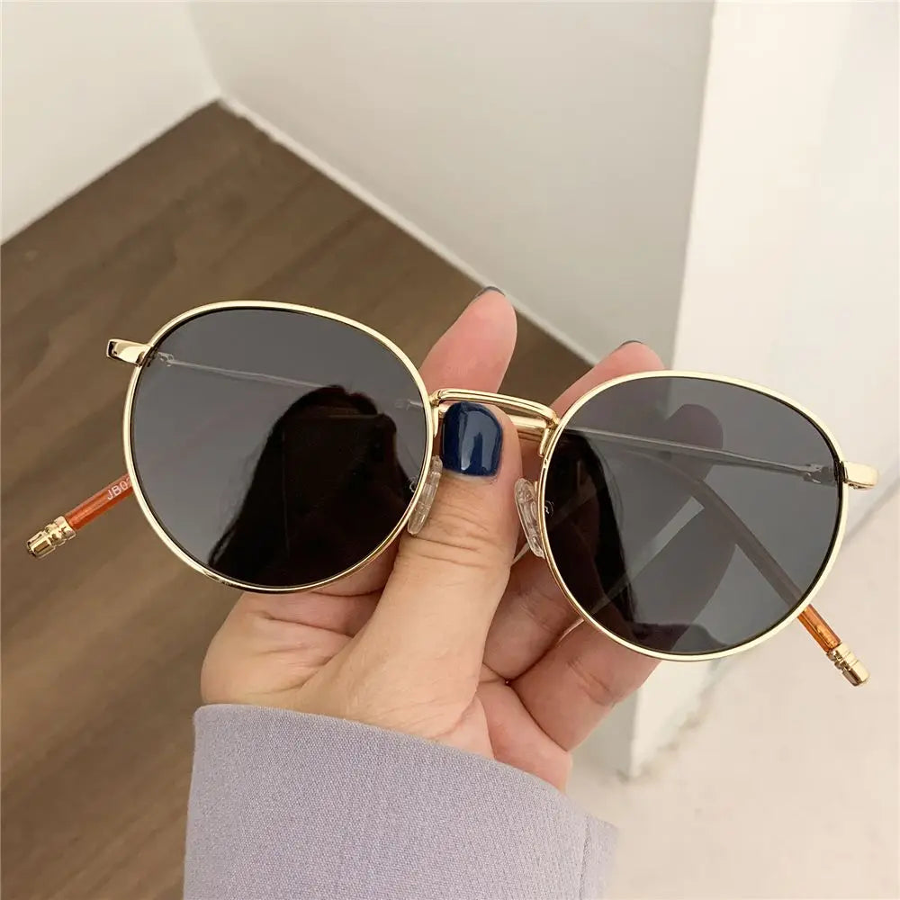Óculos de Sol Redondo gootrades – Estilo Punk com Armação Metálica e Proteção UV400