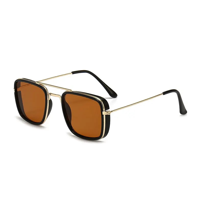 Óculos de Sol Masculino VABBON – Retrô com Armação Quadrada Pequena e Proteção UV400