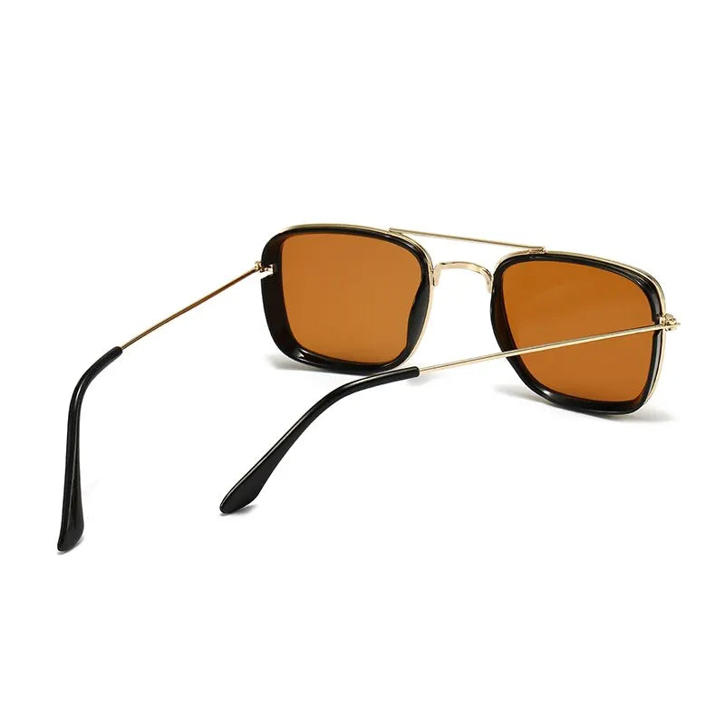 Óculos de Sol Masculino VABBON – Retrô com Armação Quadrada Pequena e Proteção UV400