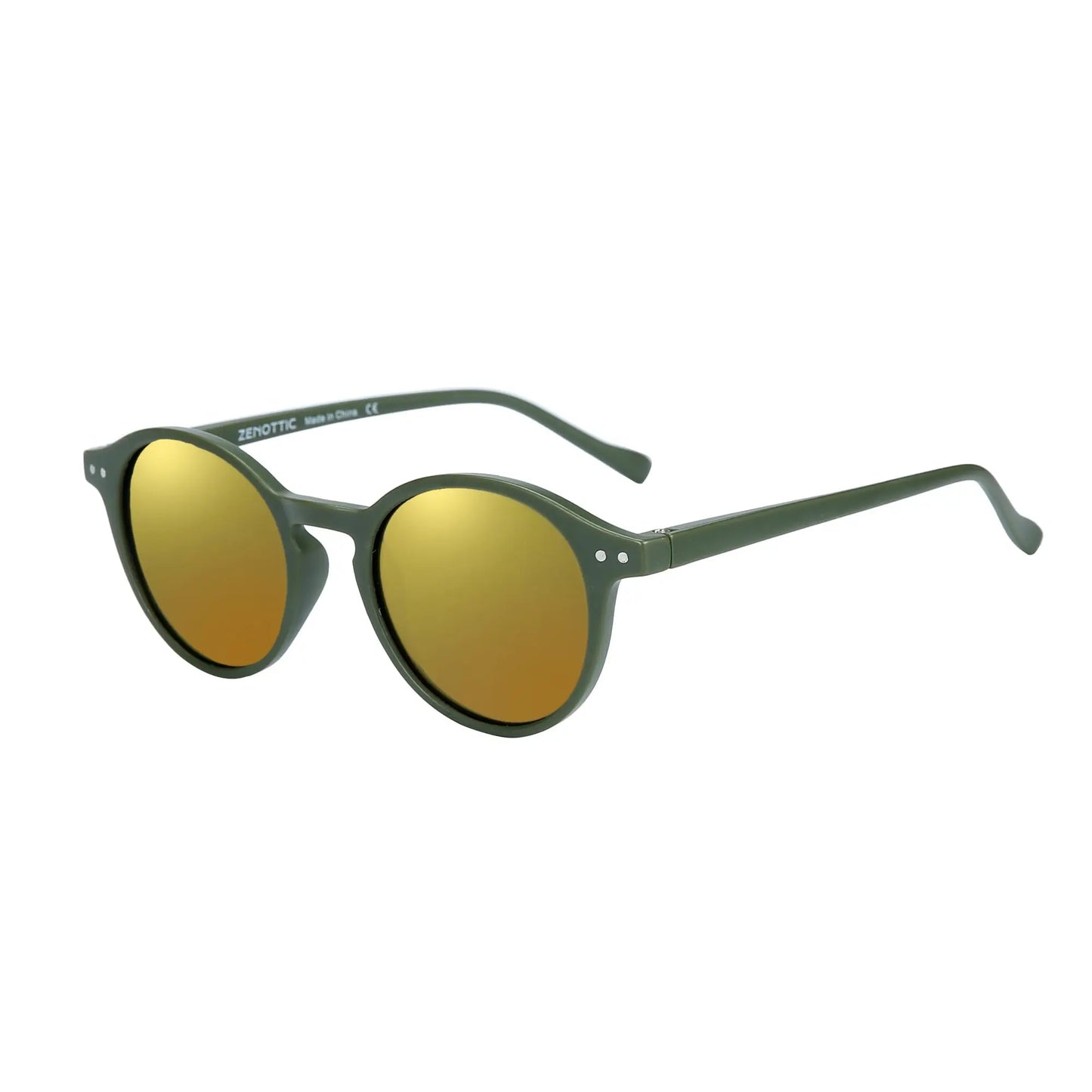 Óculos de Sol Redondo ZENOTTIC 2024 – Retrô Polarizado com Proteção UV400 e Estilo Vintage