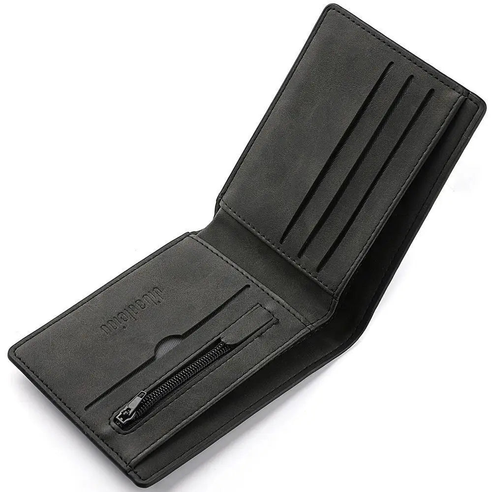 Carteira Masculina ISKYBOB em Couro PU – Grande Capacidade e Porta Moedas