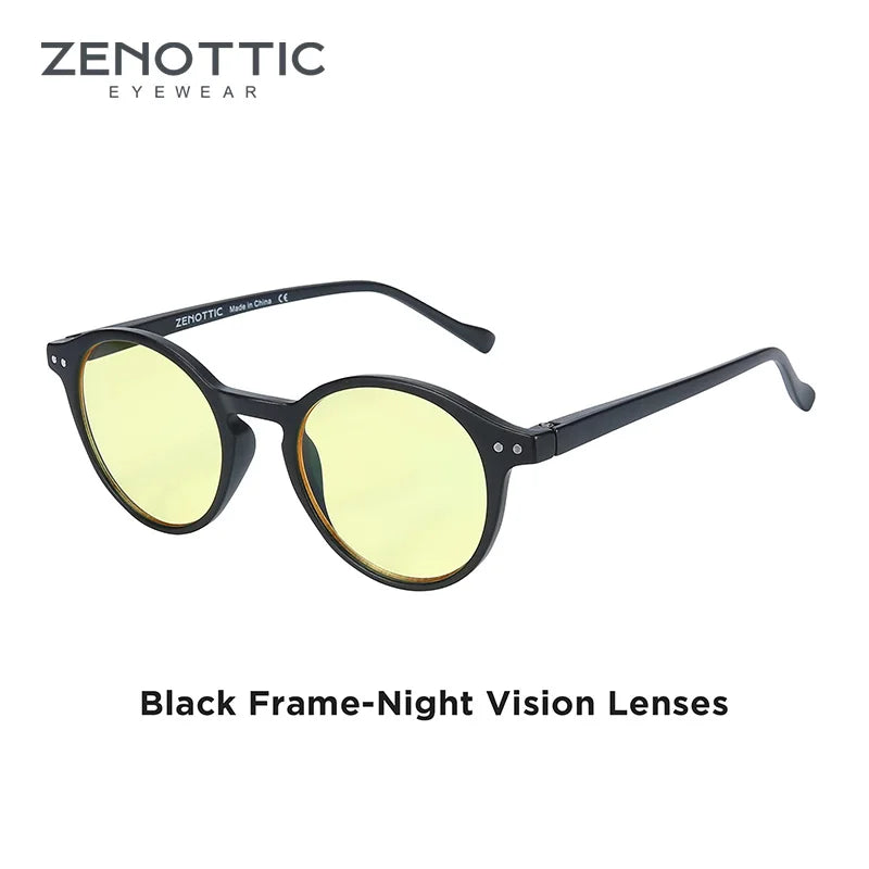 Óculos de Sol Redondo ZENOTTIC 2024 – Retrô Polarizado com Proteção UV400 e Estilo Vintage