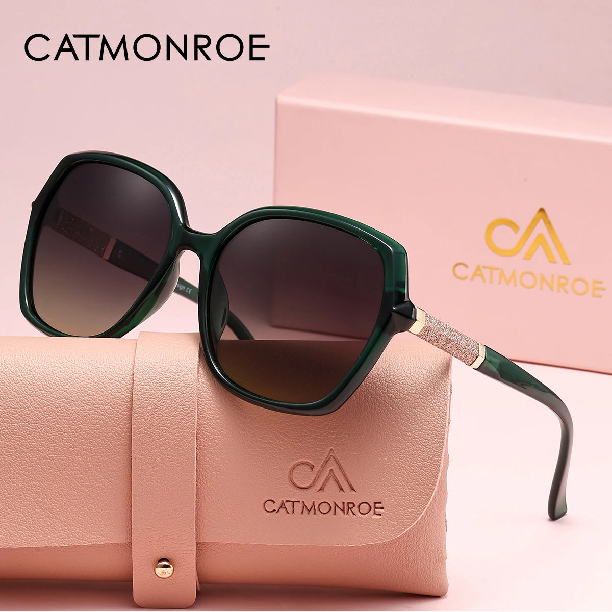 Óculos de Sol Feminino CATMONROE Luxo – Polarizado com Armação Borboleta e Proteção UV400