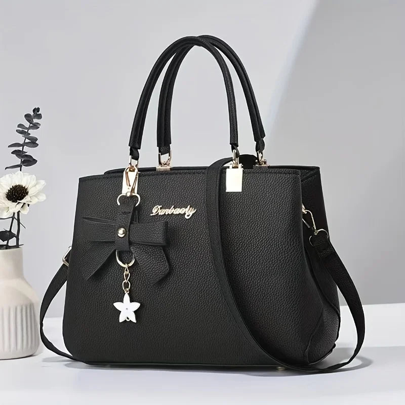 Bolsa de Ombro Elegante com Laço – Fashion, Versátil e com Múltiplos Compartimentos