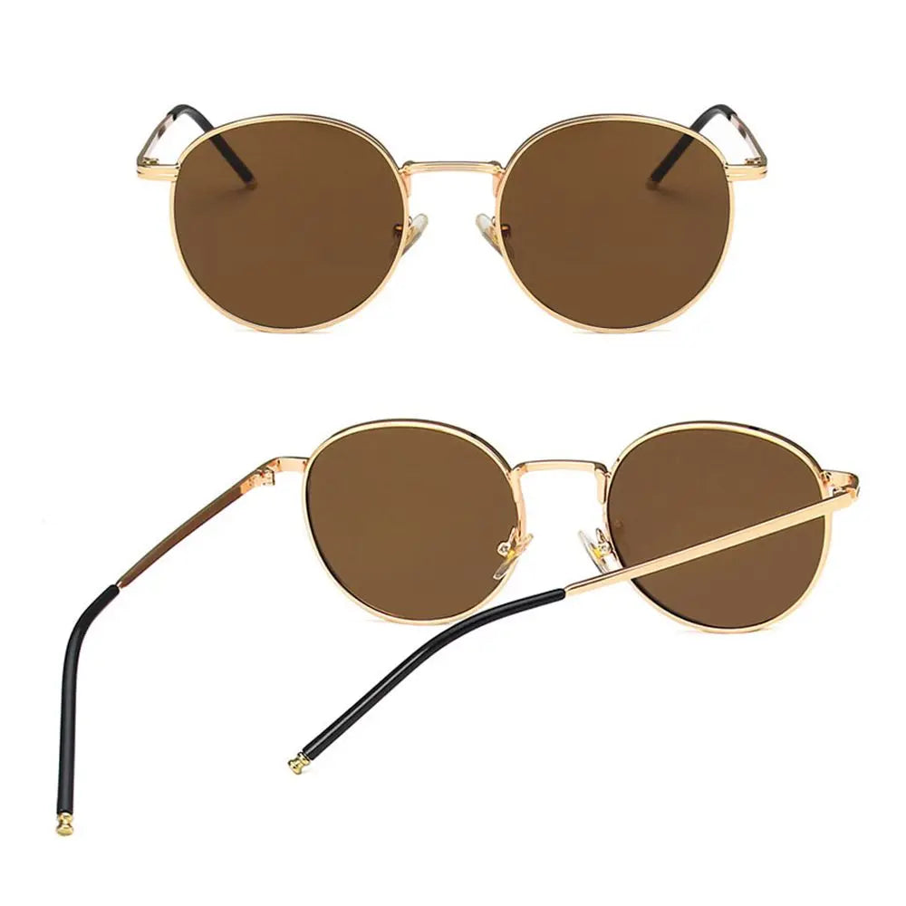 Óculos de Sol Redondo gootrades – Estilo Punk com Armação Metálica e Proteção UV400