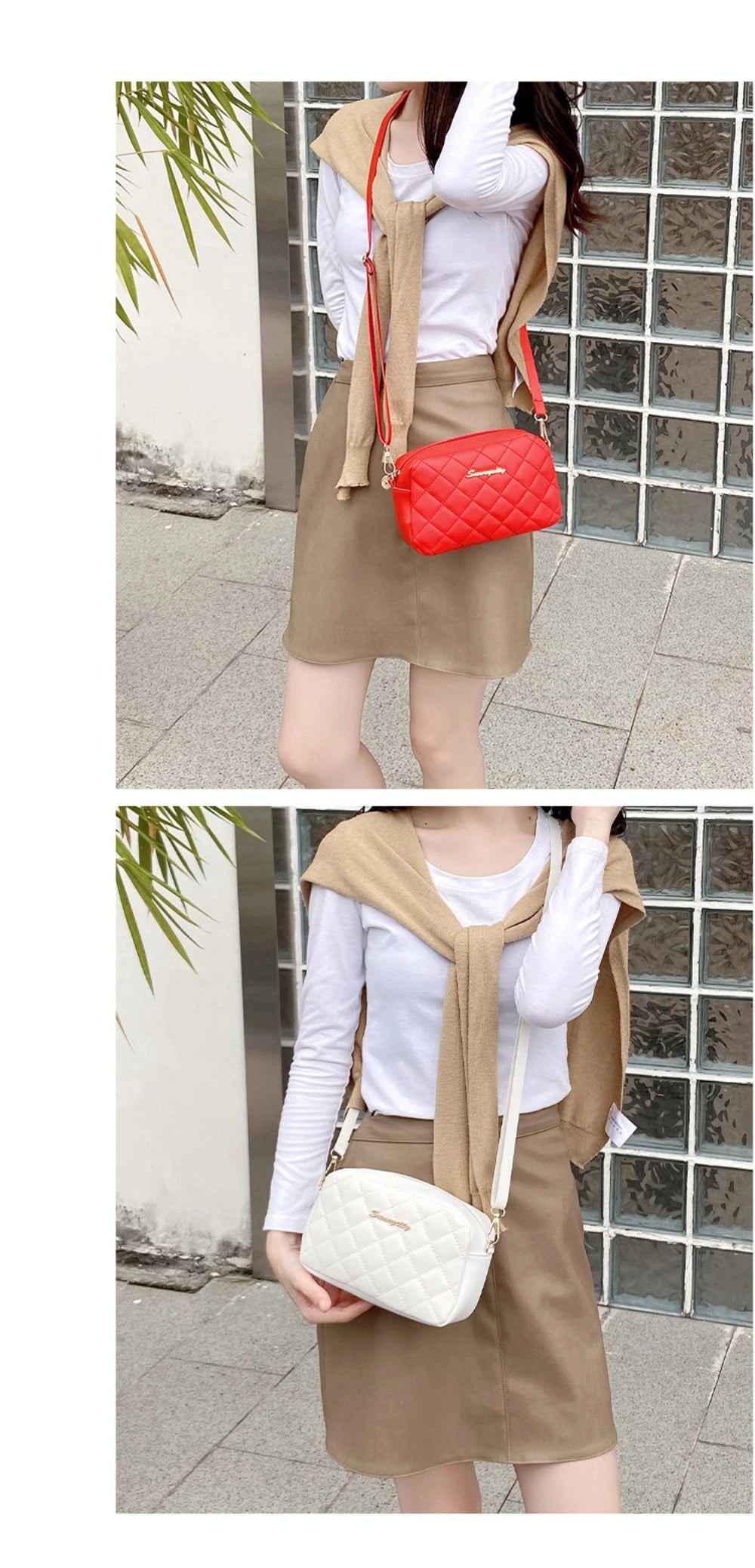 Bolsa Pequena Messenger 2024 com Tassel – Transversal Fashion e Bordado Lingge