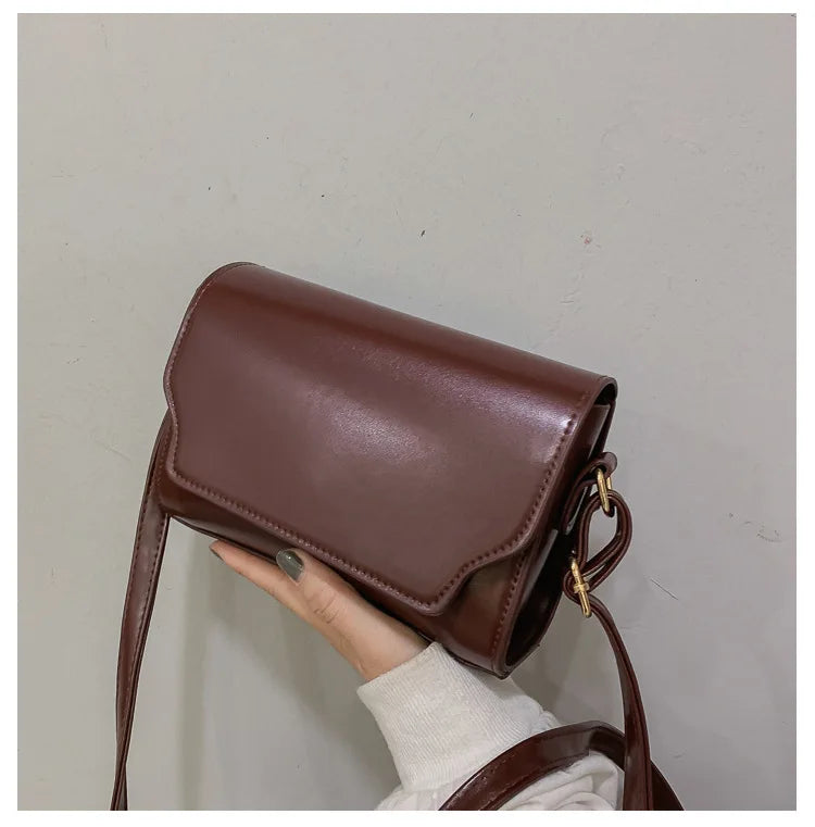 Bolsa Transversal Feminina Mini em Couro PU – Designer de Luxo, Fashion e Compacta