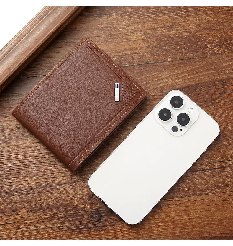Carteira Slim Masculina com Bloqueio RFID – Minimalista, Luxuosa e com Clipe