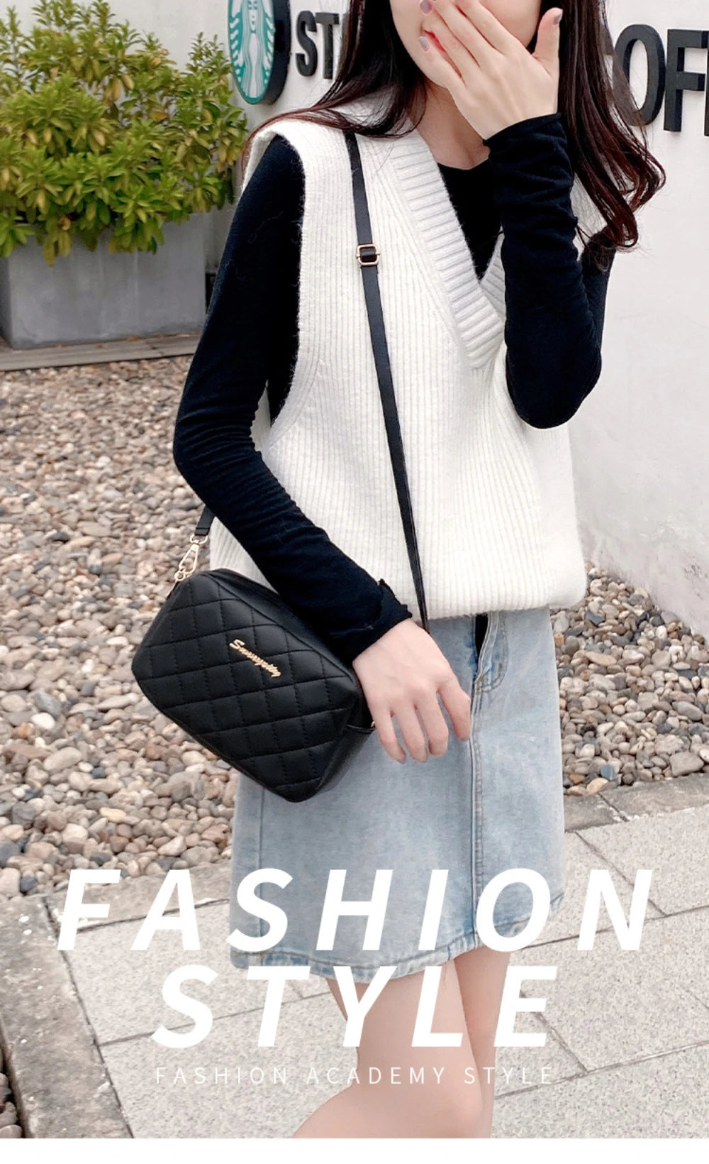 Bolsa Pequena Messenger 2024 com Tassel – Transversal Fashion e Bordado Lingge