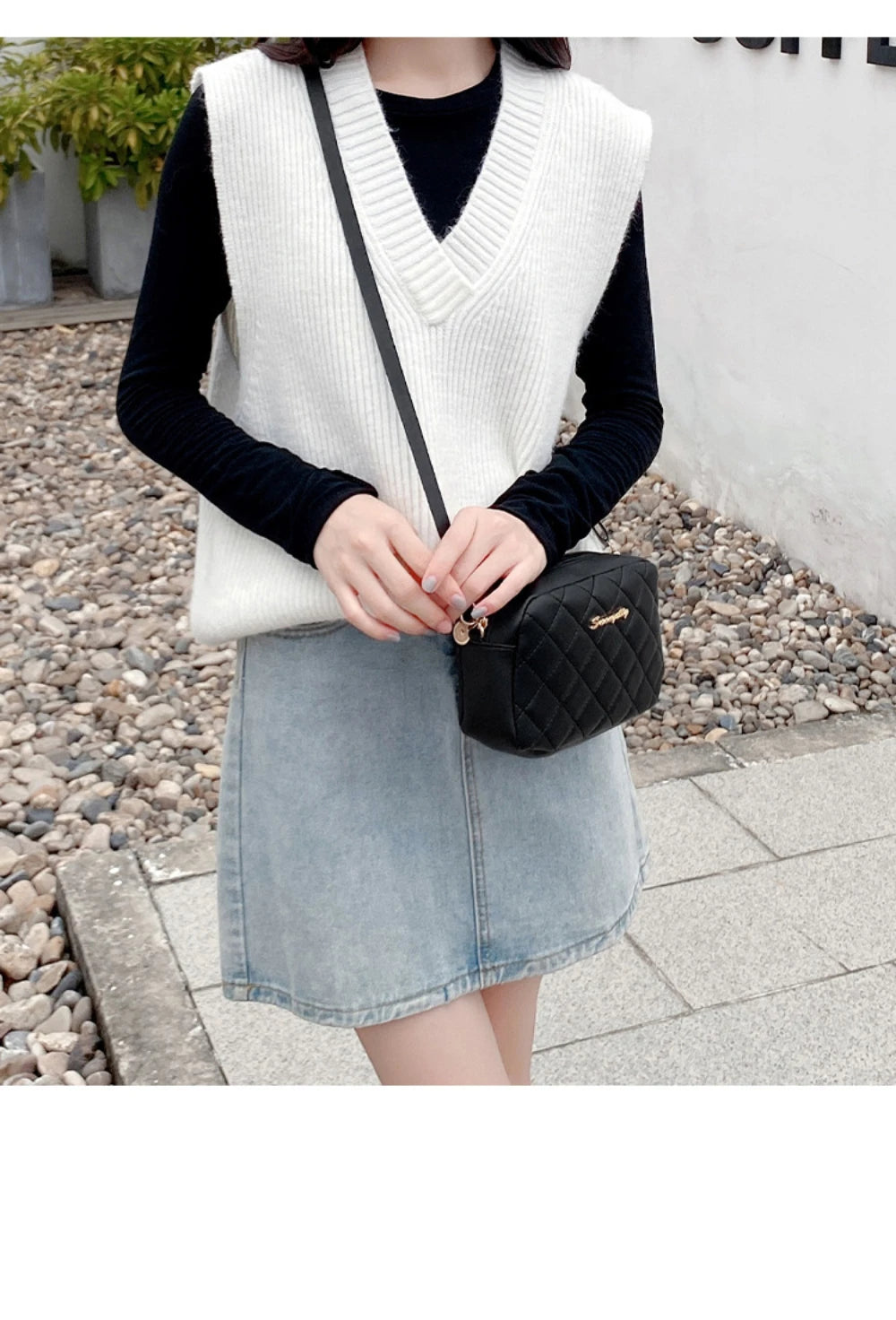Bolsa Pequena Messenger 2024 com Tassel – Transversal Fashion e Bordado Lingge