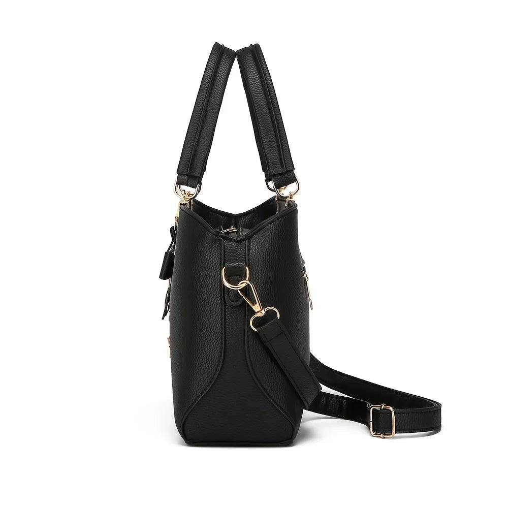 Bolsa de Ombro Elegante com Laço – Fashion, Versátil e com Múltiplos Compartimentos