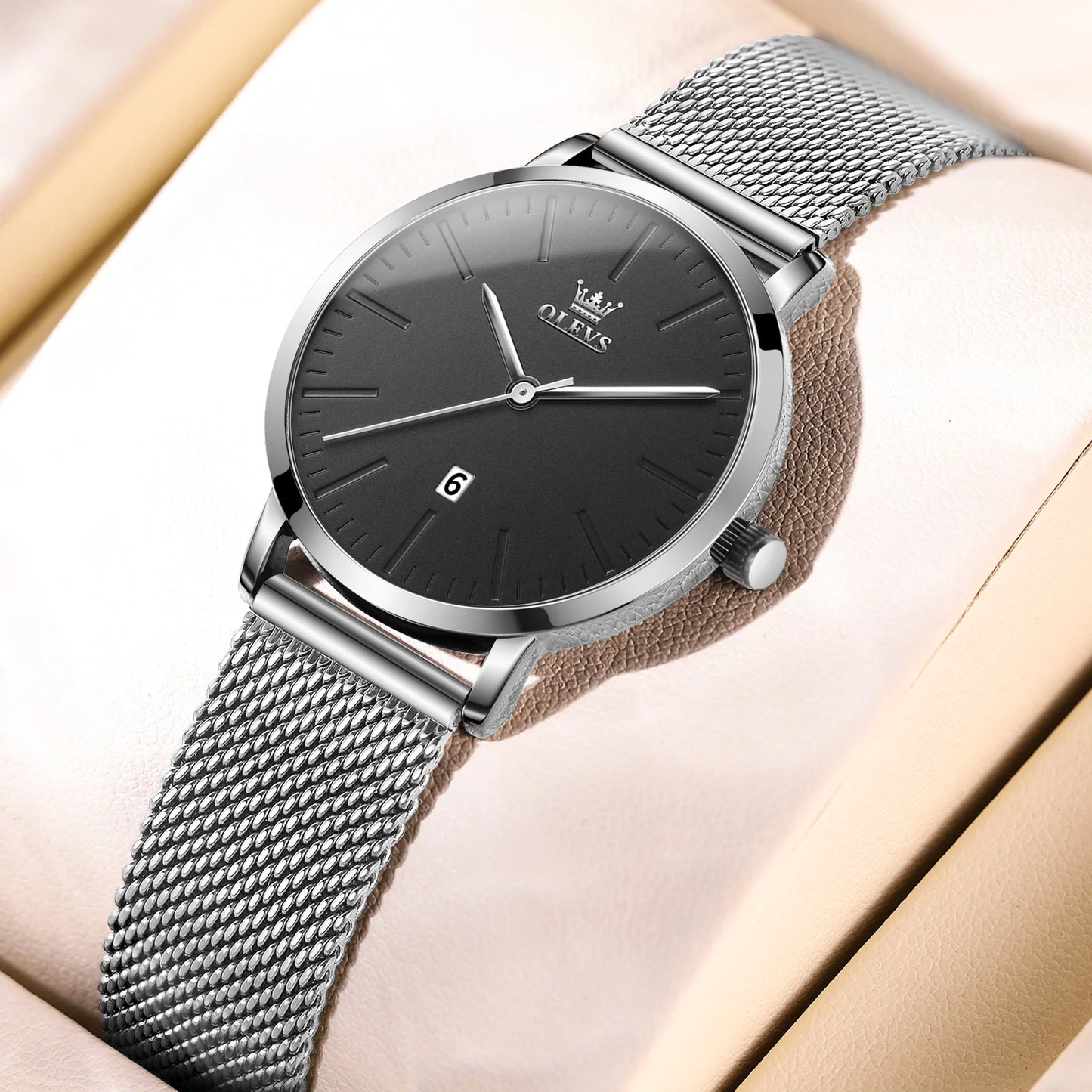 Relógio Feminino OLEVS Luxo – Quartzo Rose Gold Elegante e à Prova d’Água