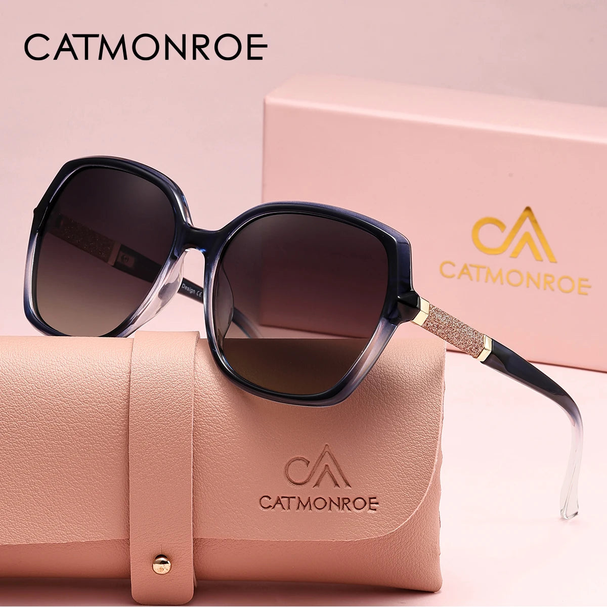 Óculos de Sol Feminino CATMONROE Luxo – Polarizado com Armação Borboleta e Proteção UV400