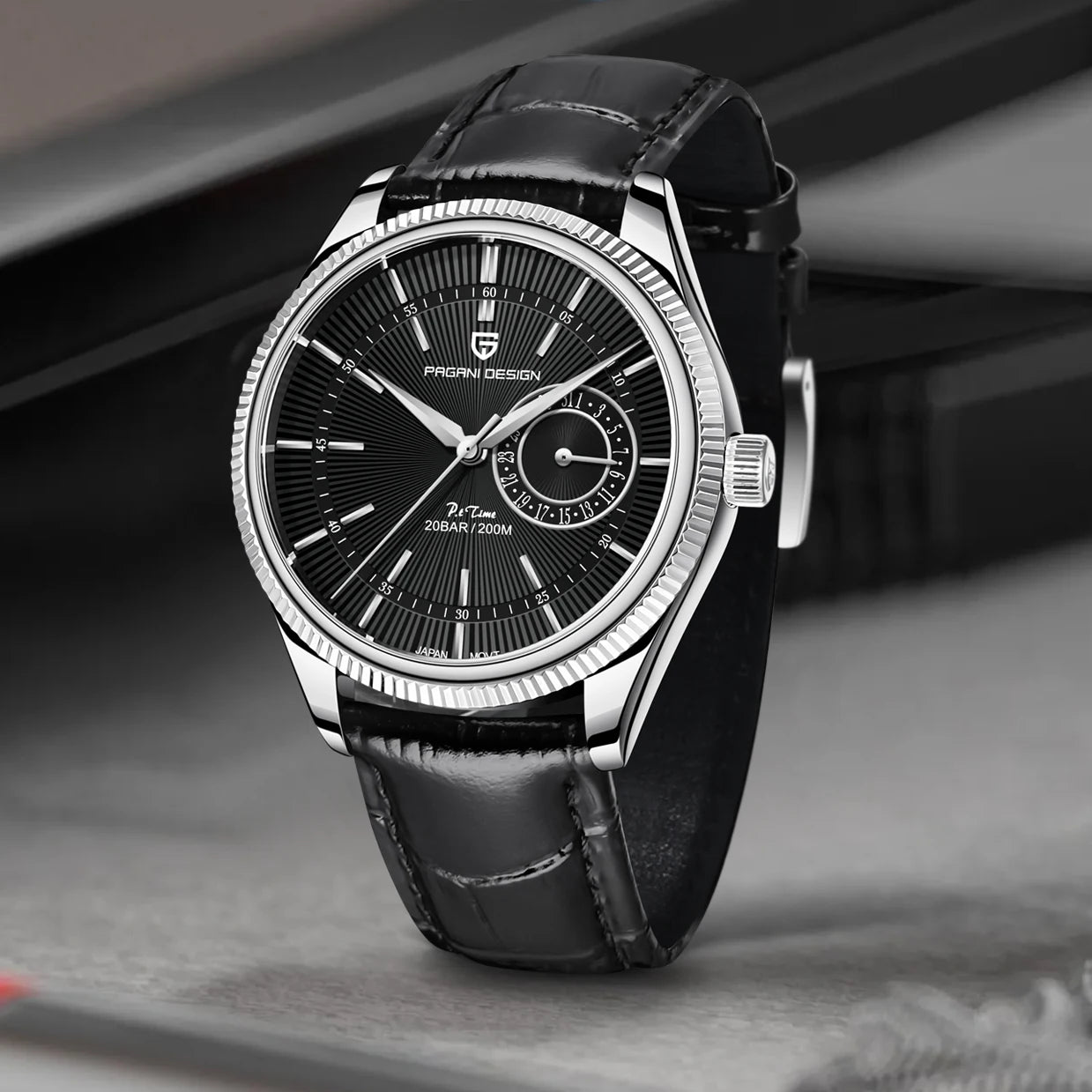 Relógio Masculino PAGANI DESIGN – Luxo Esportivo com Vidro Safira, Quartz Japonês e 20 Bar à Prova d’Água