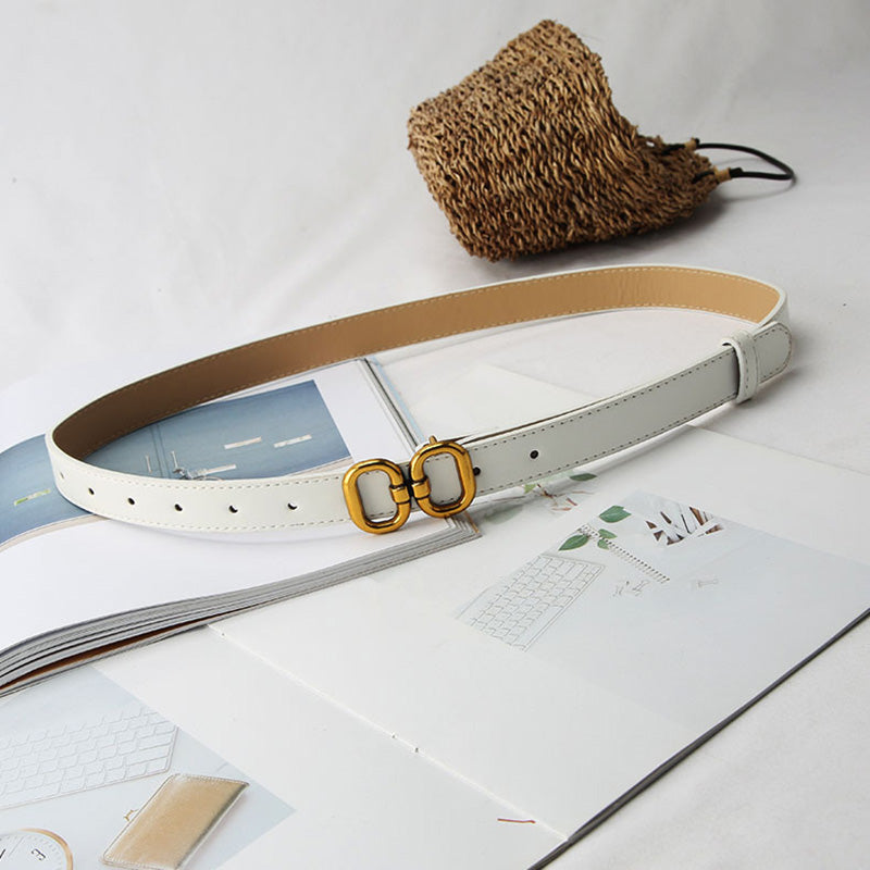 Cinto Feminino em Couro PU Fashion – Fivela Metálica Versátil para Jeans, Vestidos e Calças