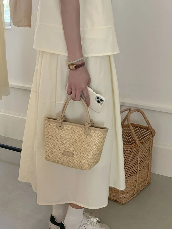 Bolsa de Palha Feminina de Ombro – Retrô, Fashion e Perfeita para Praia e Verão