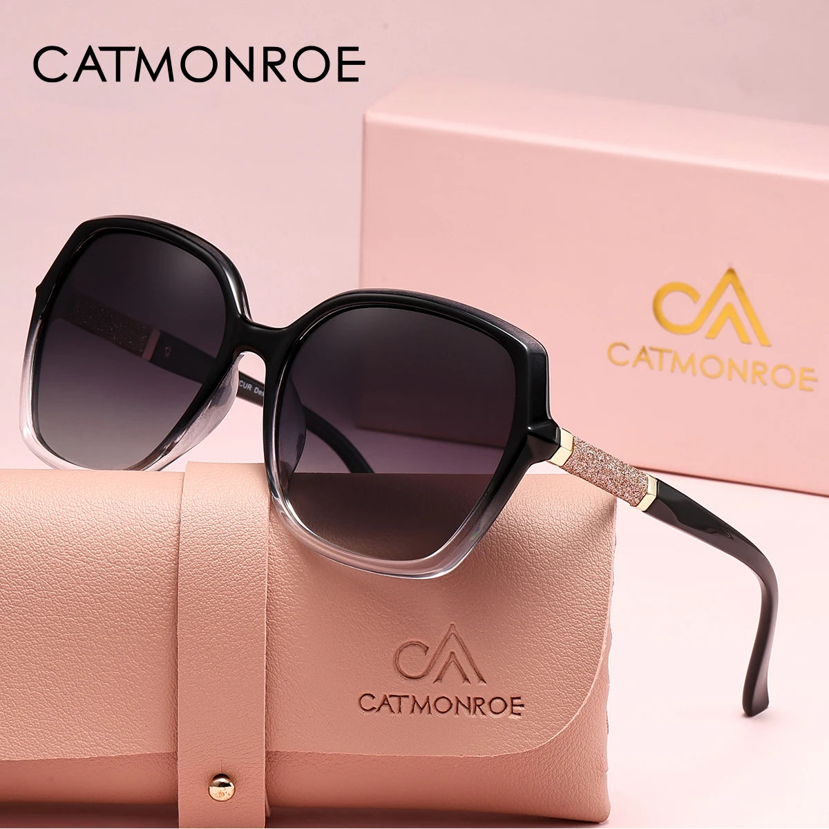 Óculos de Sol Feminino CATMONROE Luxo – Polarizado com Armação Borboleta e Proteção UV400