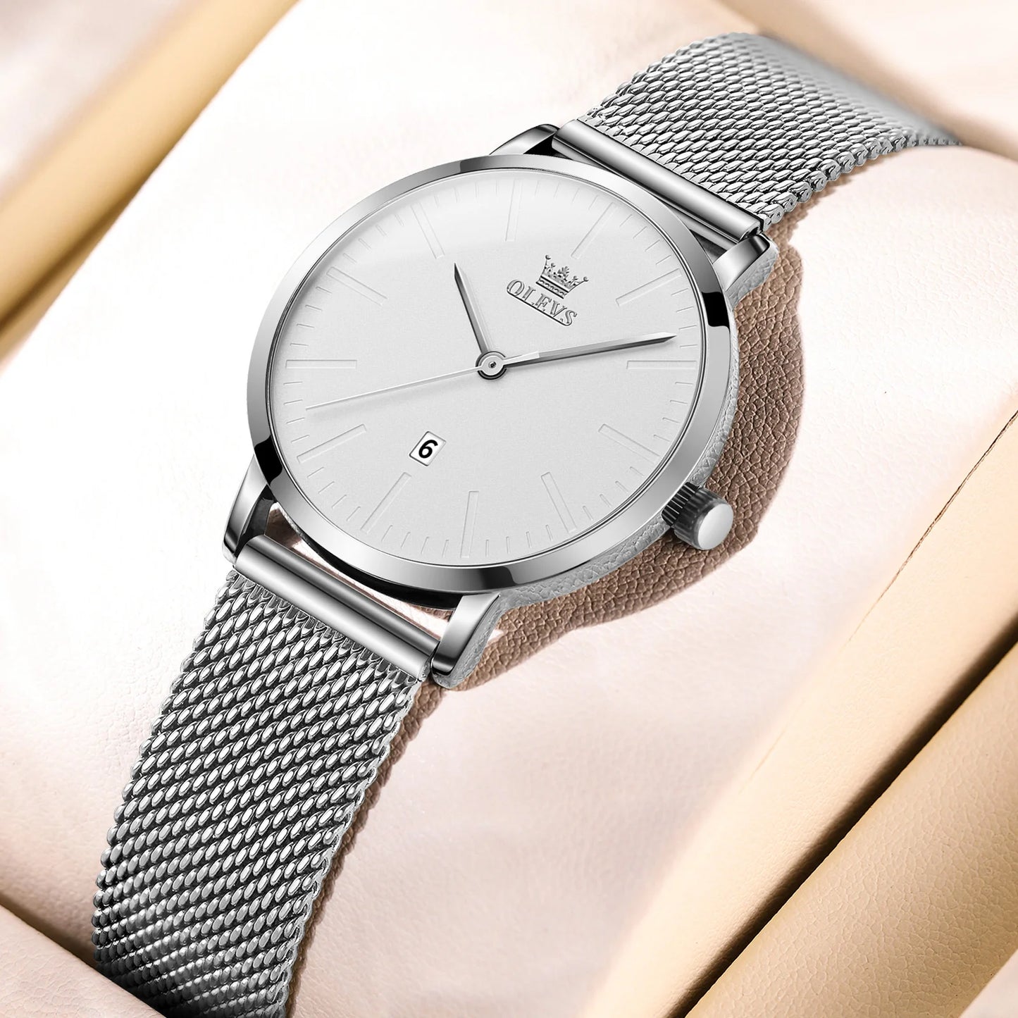 Relógio Feminino OLEVS Luxo – Quartzo Rose Gold Elegante e à Prova d’Água