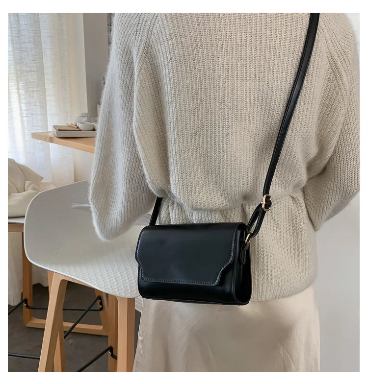 Bolsa Transversal Feminina Mini em Couro PU – Designer de Luxo, Fashion e Compacta