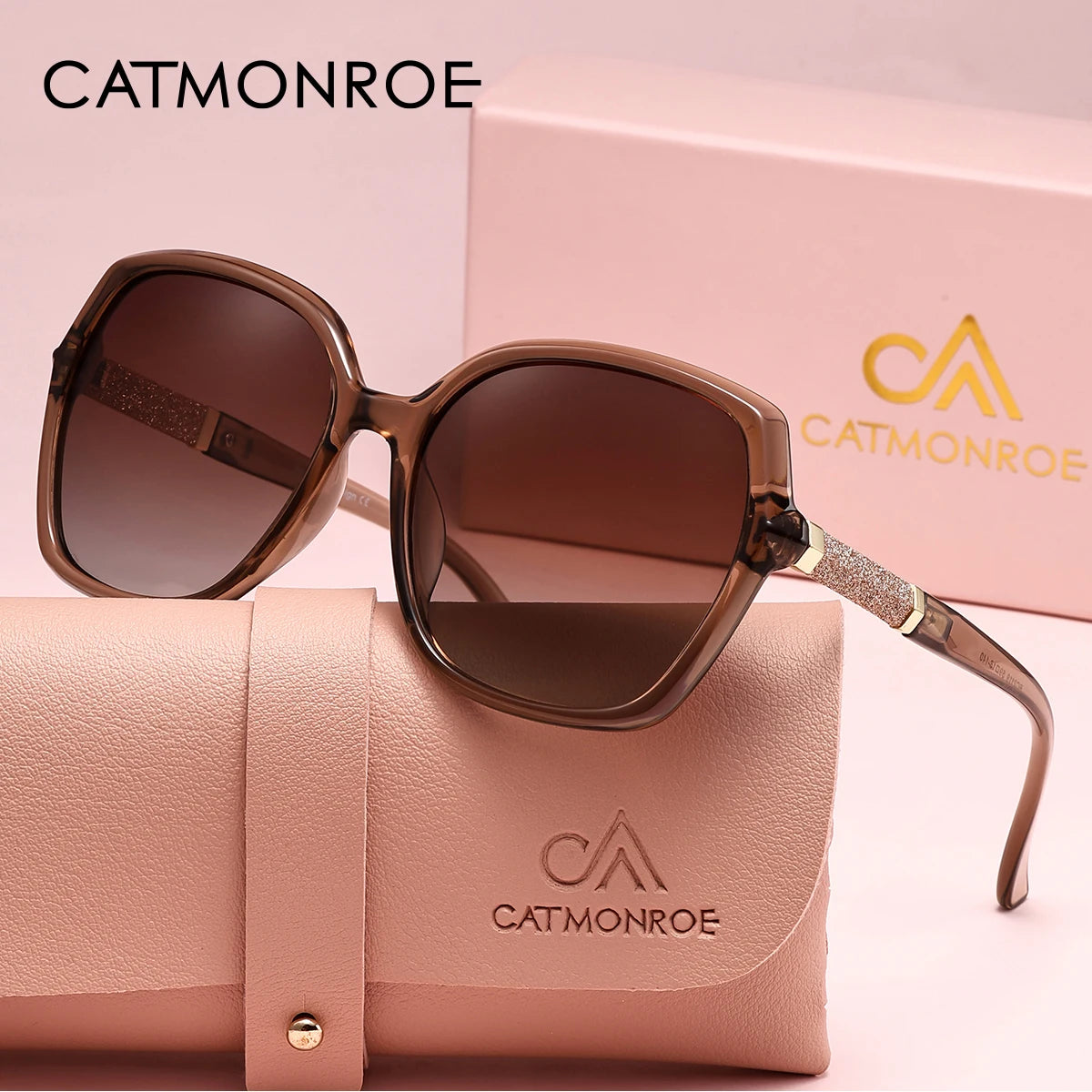 Óculos de Sol Feminino CATMONROE Luxo – Polarizado com Armação Borboleta e Proteção UV400