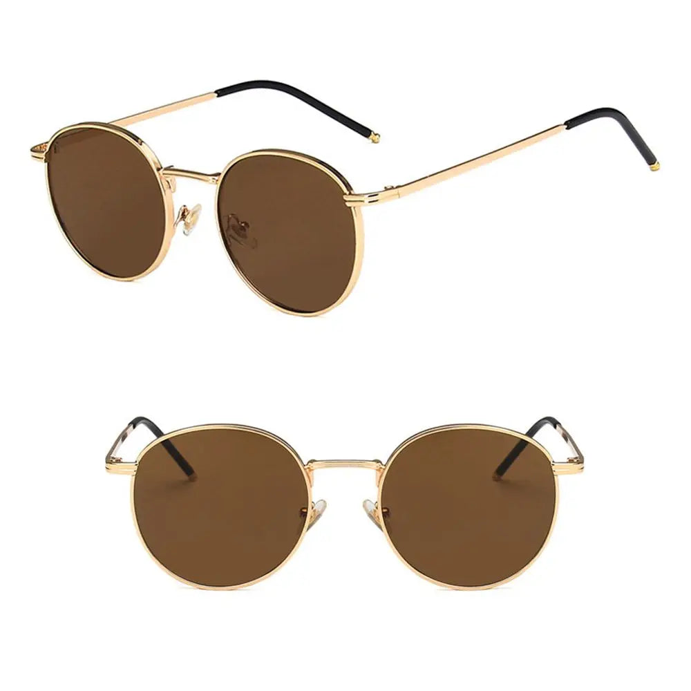 Óculos de Sol Redondo gootrades – Estilo Punk com Armação Metálica e Proteção UV400
