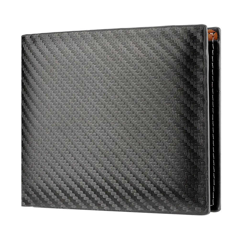 Carteira Masculina de Fibra de Carbono – Compacta, Elegante e com Zíper Integrado