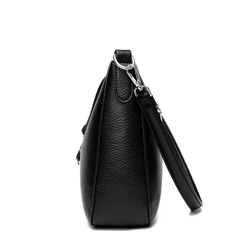 Bolsa Feminina de Ombro em Couro Macio – Designer de Luxo, Elegante e Versátil