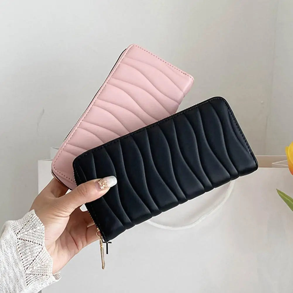 Carteira Feminina Misterolina – Longa em Couro PU com Porta Cartões e Design Fashion