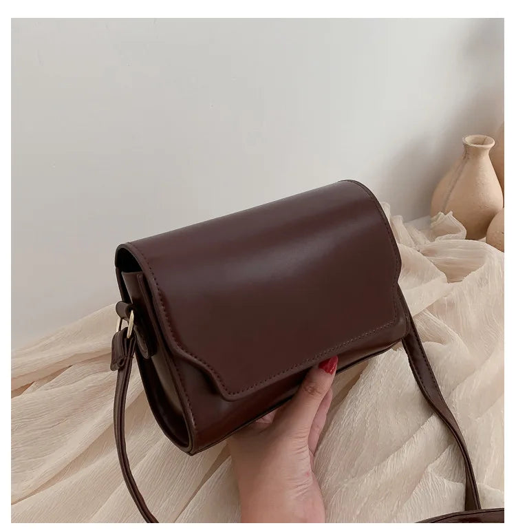 Bolsa Transversal Feminina Mini em Couro PU – Designer de Luxo, Fashion e Compacta