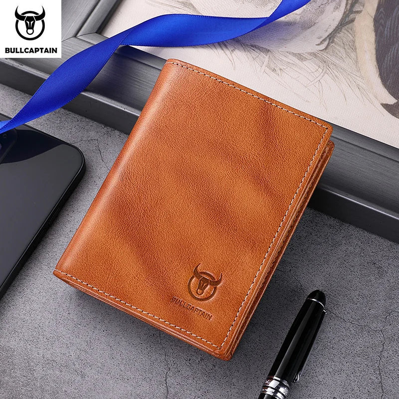 Carteira Masculina BULLCAPTAIN em Couro Legítimo – Compacta, Multifuncional e de Alta Qualidade
