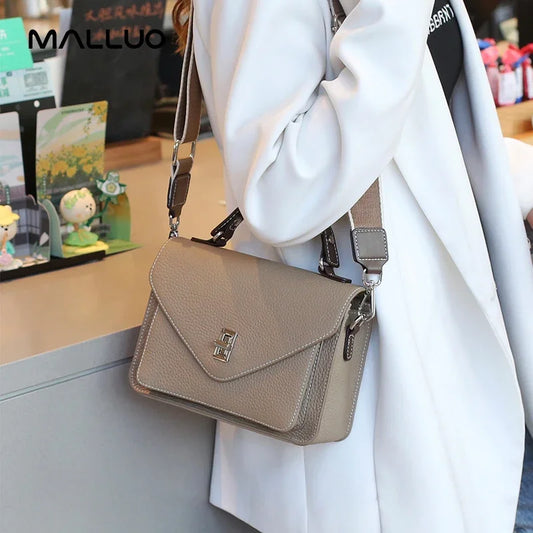 Bolsa Feminina em Couro Legítimo – Grande Capacidade, Estilo Retrô Casual para Ombro e Mão