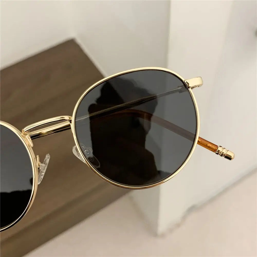 Óculos de Sol Redondo gootrades – Estilo Punk com Armação Metálica e Proteção UV400