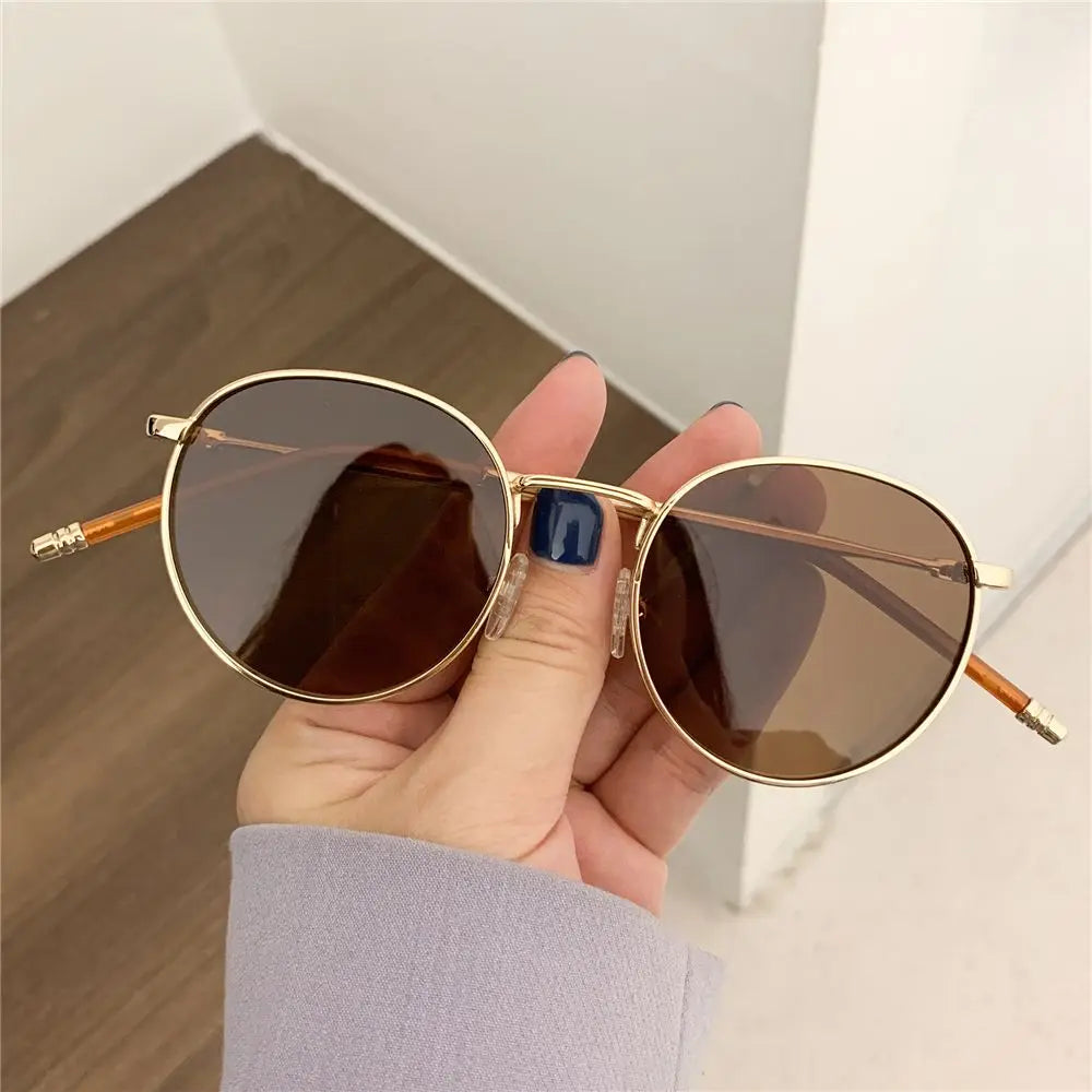 Óculos de Sol Redondo gootrades – Estilo Punk com Armação Metálica e Proteção UV400