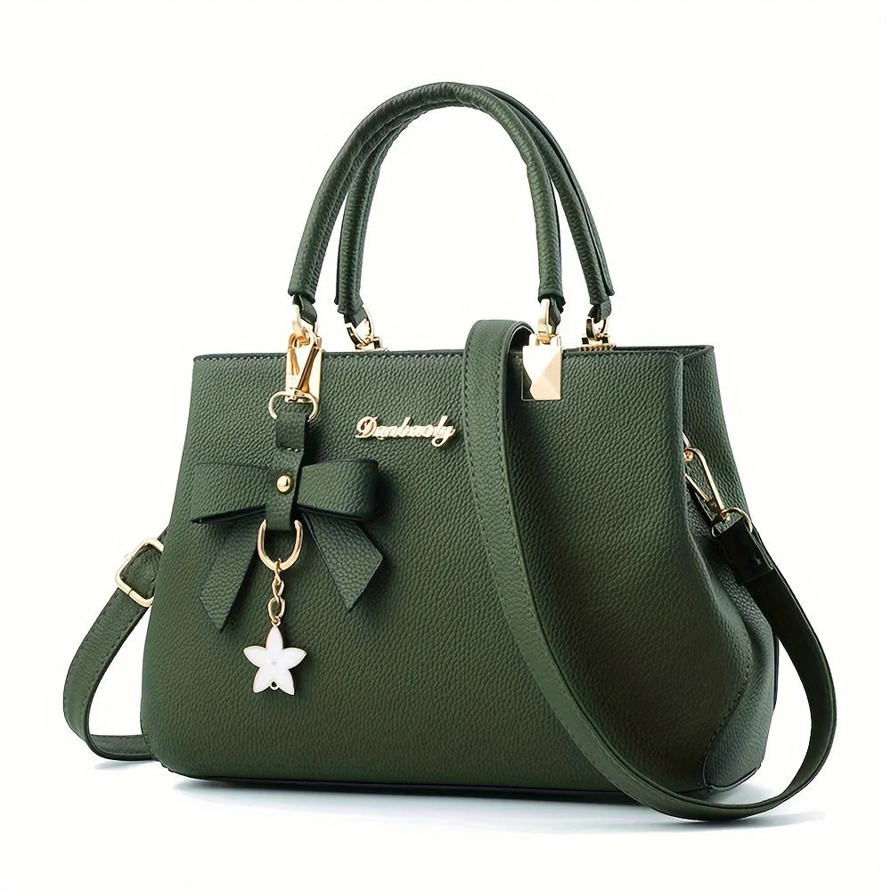 Bolsa de Ombro Elegante com Laço – Fashion, Versátil e com Múltiplos Compartimentos