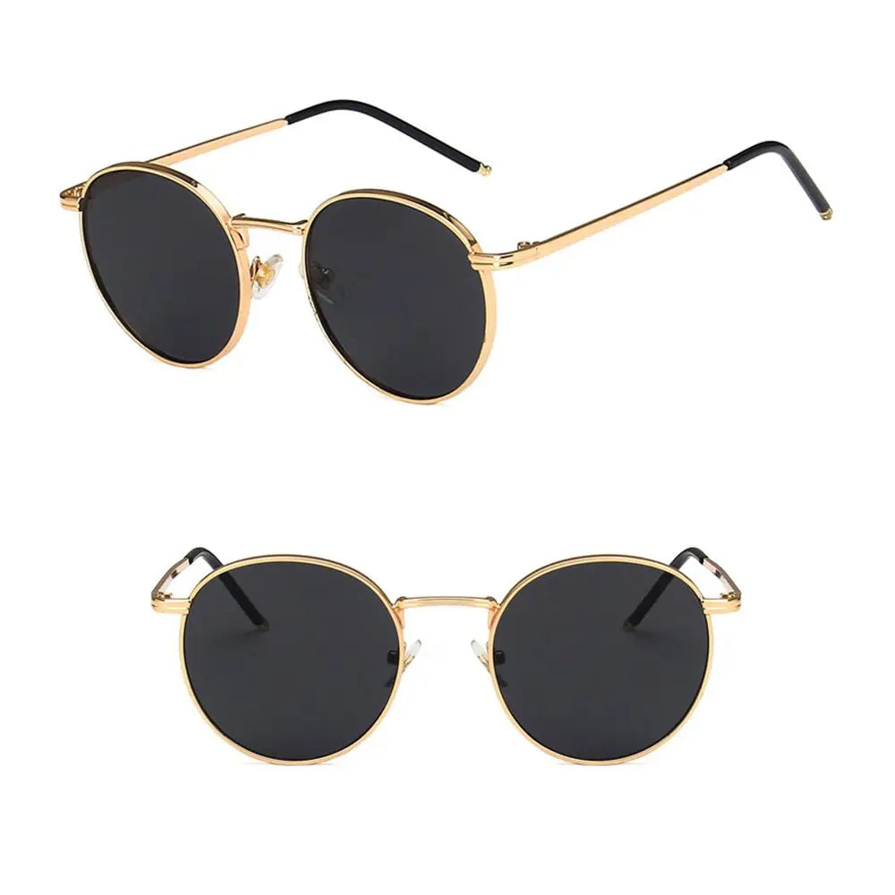Óculos de Sol Redondo gootrades – Estilo Punk com Armação Metálica e Proteção UV400
